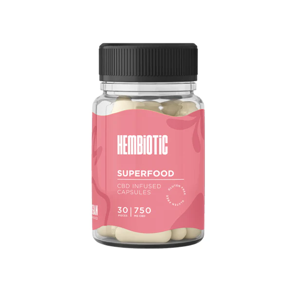 Hembiotic 750mg Functional CBD Capsules - 30 Caps - Image 14