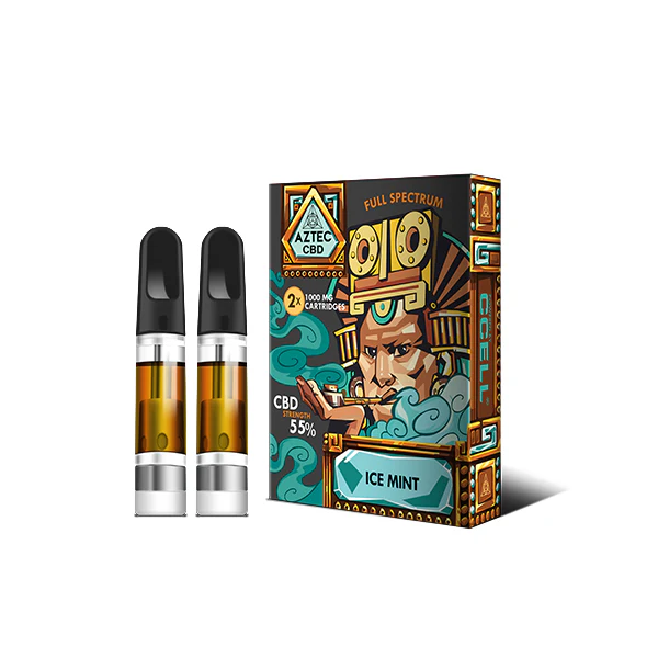 Aztec CBD 2 x 1000mg Cartridge Kit - 1ml - Image 3