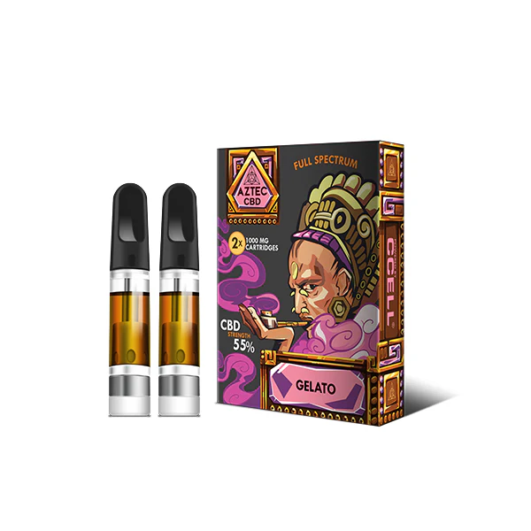Aztec CBD 2 x 1000mg Cartridge Kit - 1ml - Image 4