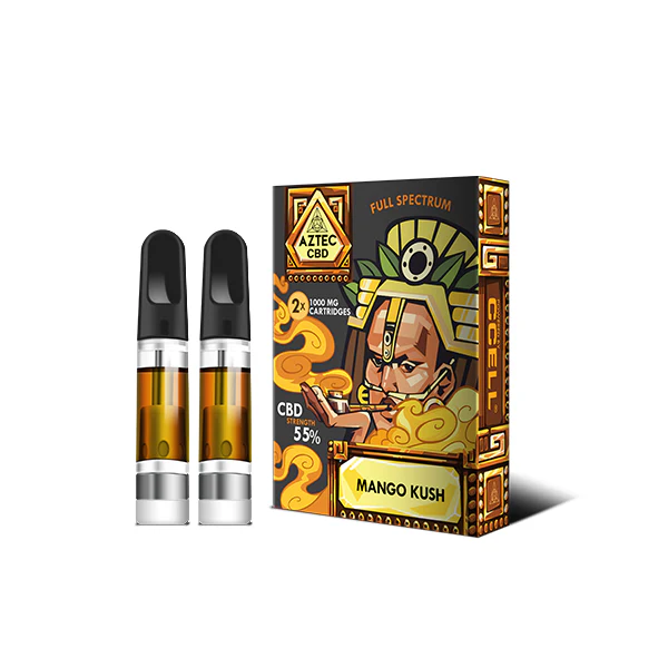 Aztec CBD 2 x 1000mg Cartridge Kit - 1ml - Image 5