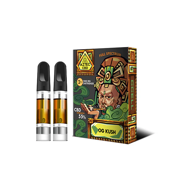 Aztec CBD 2 x 1000mg Cartridge Kit - 1ml - Image 6