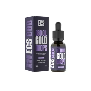 Gold Drops CBD Oil 3600mg 12% ECS CBD Oil 30ml