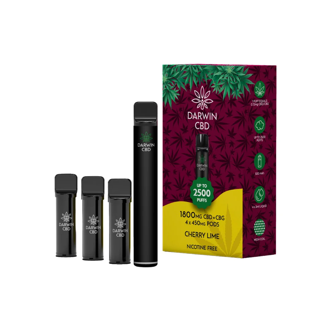 1800mg Darwin CBD + CBG 4 in 1 Pod Vape Kit 2500 Puffs - Image 5