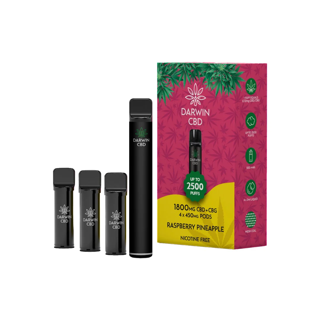 1800mg Darwin CBD + CBG 4 in 1 Pod Vape Kit 2500 Puffs - Image 13