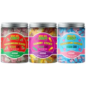 Why So CBD? 6000mg Broad Spectrum CBD Large Vegan Gummies - 11 Flavours