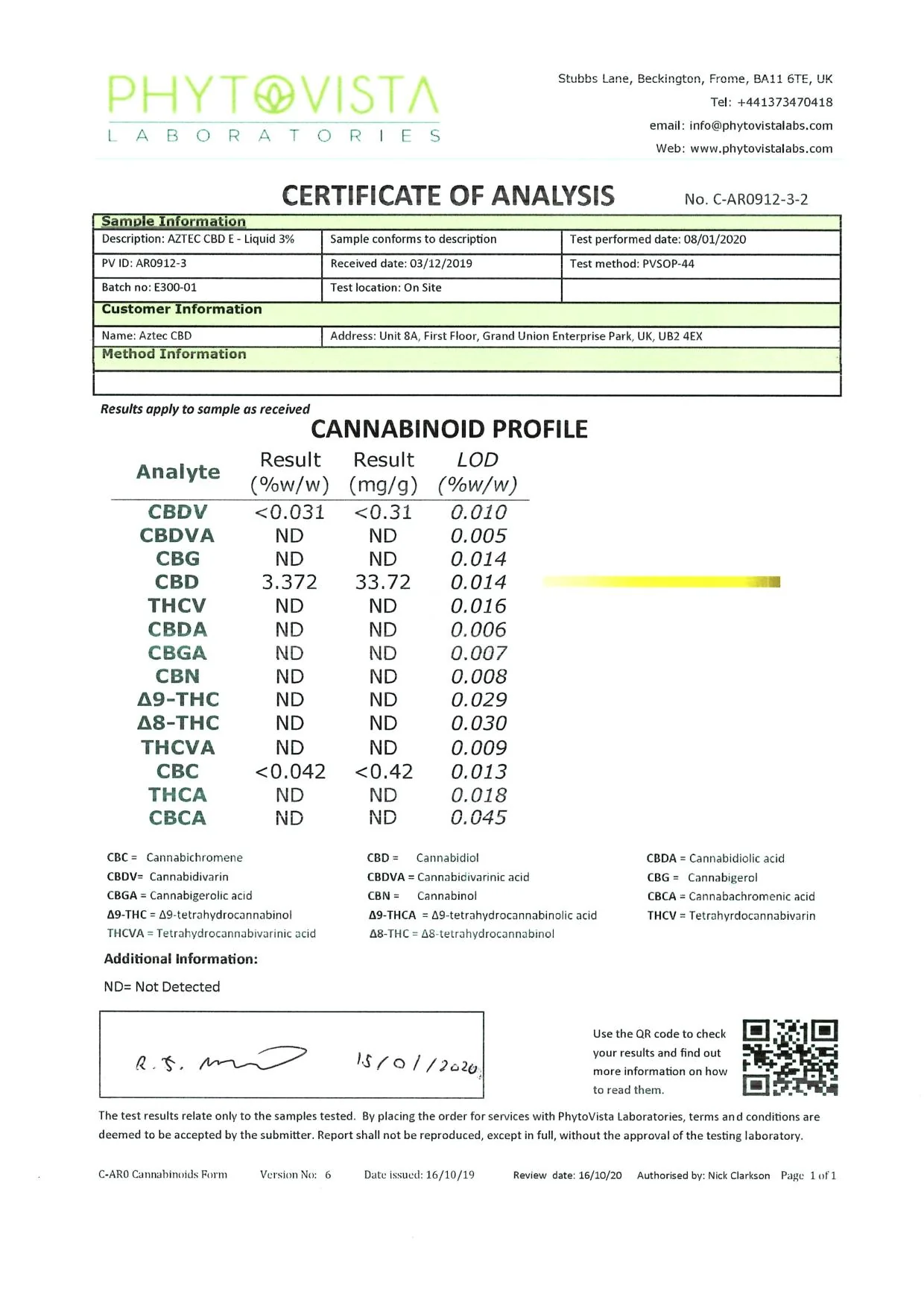 Aztec CBD 300mg CBD Vaping Liquid 10ml (50PG/50VG) - Image 2